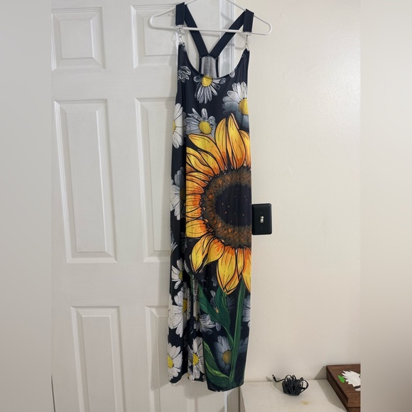 Pants - Floral Sunflower Overalls Romper